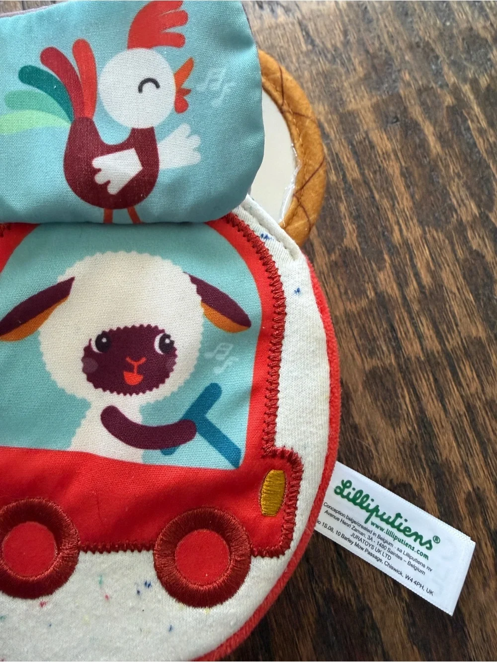 Lilliputiens Farm Car Activity Panel Plush Steering Wheel Baby Learning